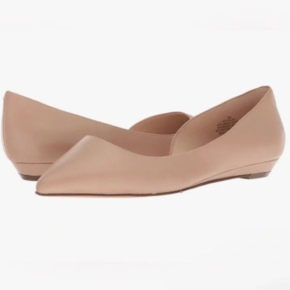 Nine West Saige Nude D’Orsay Pointed Toe Flats Women’s Size 7 - Picture 1 of 7